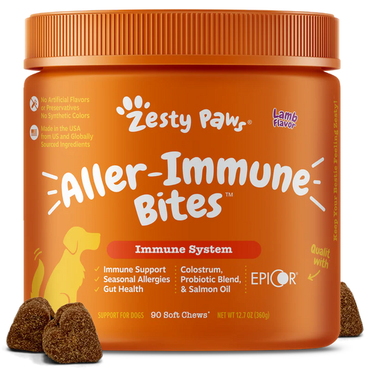 Aller-Immune Bites for Dogs, For Seasonal Allergies, Immune Function, Lamb Flavor